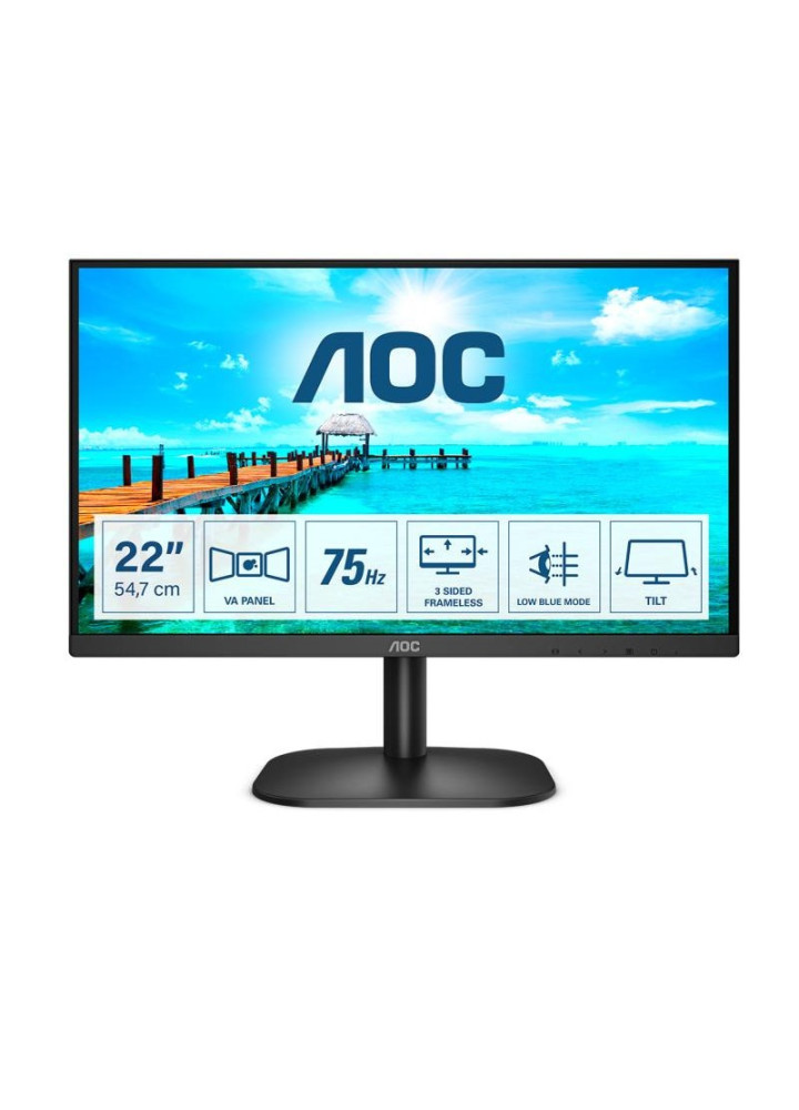 Écran AOC B2 22B2H/EU LED display 54,6 cm (21.5") 1920 x 1080 pixels Full HD Noir