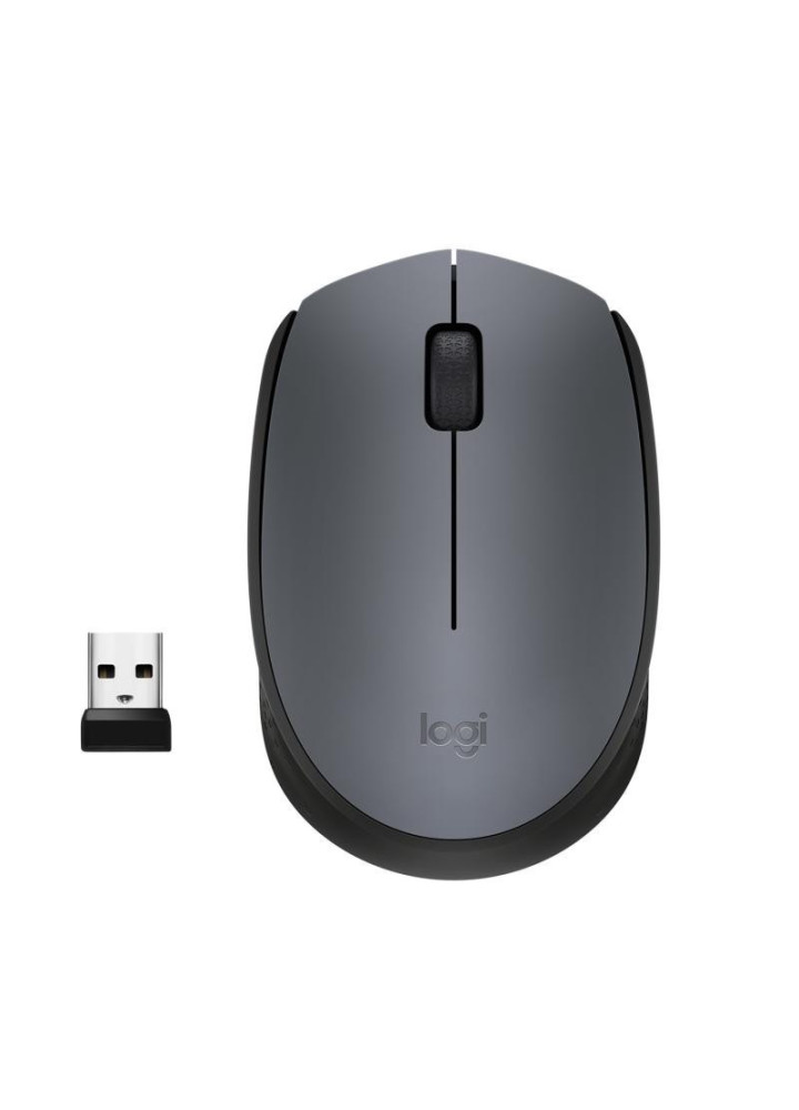Souris Logitech M170 Grey-K souris Bureau Ambidextre RF sans fil Optique 1000 DPI (910-004642)