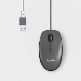 Souris Logitech M100 souris Bureau Ambidextre USB Type-A Optique 1000 DPI (910-006652)