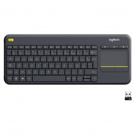 Clavier sans fil Logitech K400 Plus avec pavé tactile, français, gris foncé