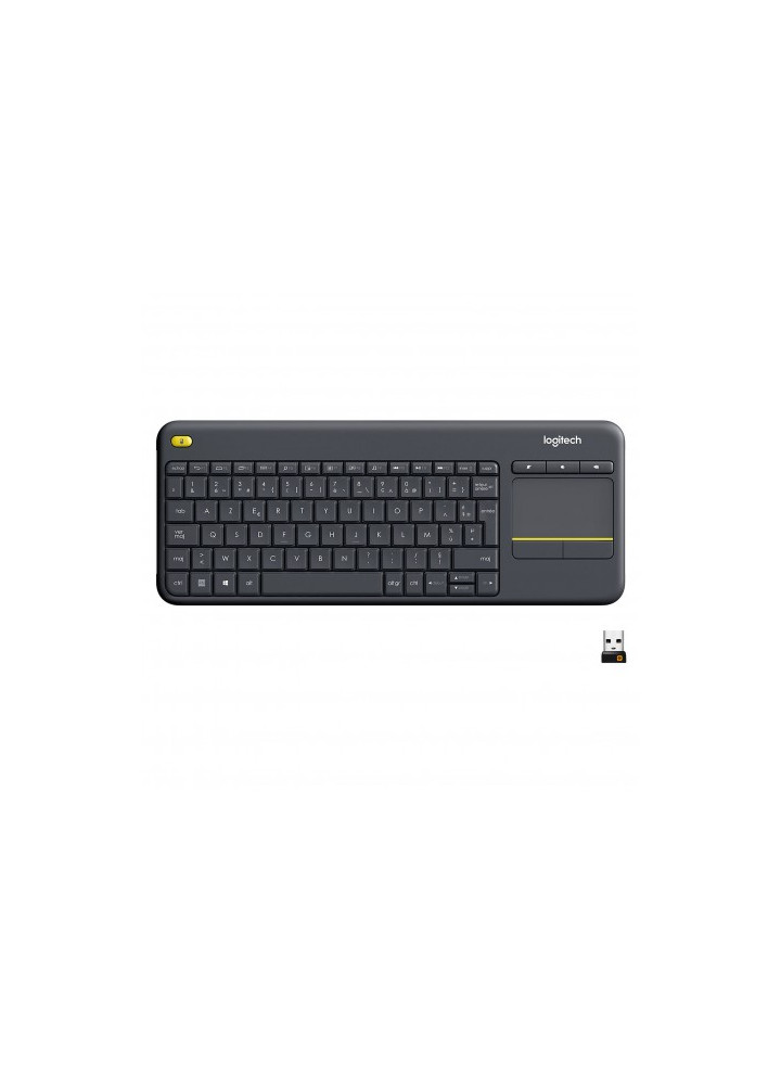 Clavier sans fil Logitech K400 Plus avec pavé tactile, français, gris foncé