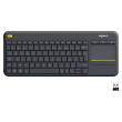 Clavier sans fil Logitech K400 Plus avec pavé tactile, français, gris foncé
