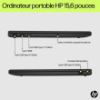 PC Ordinateur portable HP Laptop 15-fd0011nf *D0MM6EA ABF/Core i7 150U/15.6"/16G/512G/W11H C7-150U/Intel Graphics